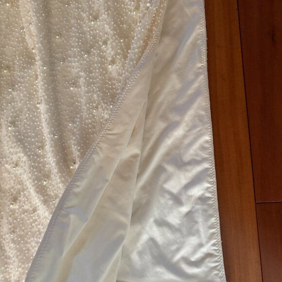 Oh Polly Embellished High Neck Split Maxi Dress in Ivory White sz US 14 Positano - Picture 6 of 8